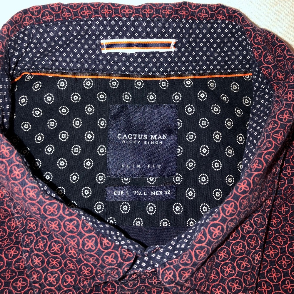 Cactus Man All Over Print Ls Button Up Shirt Large - image 3